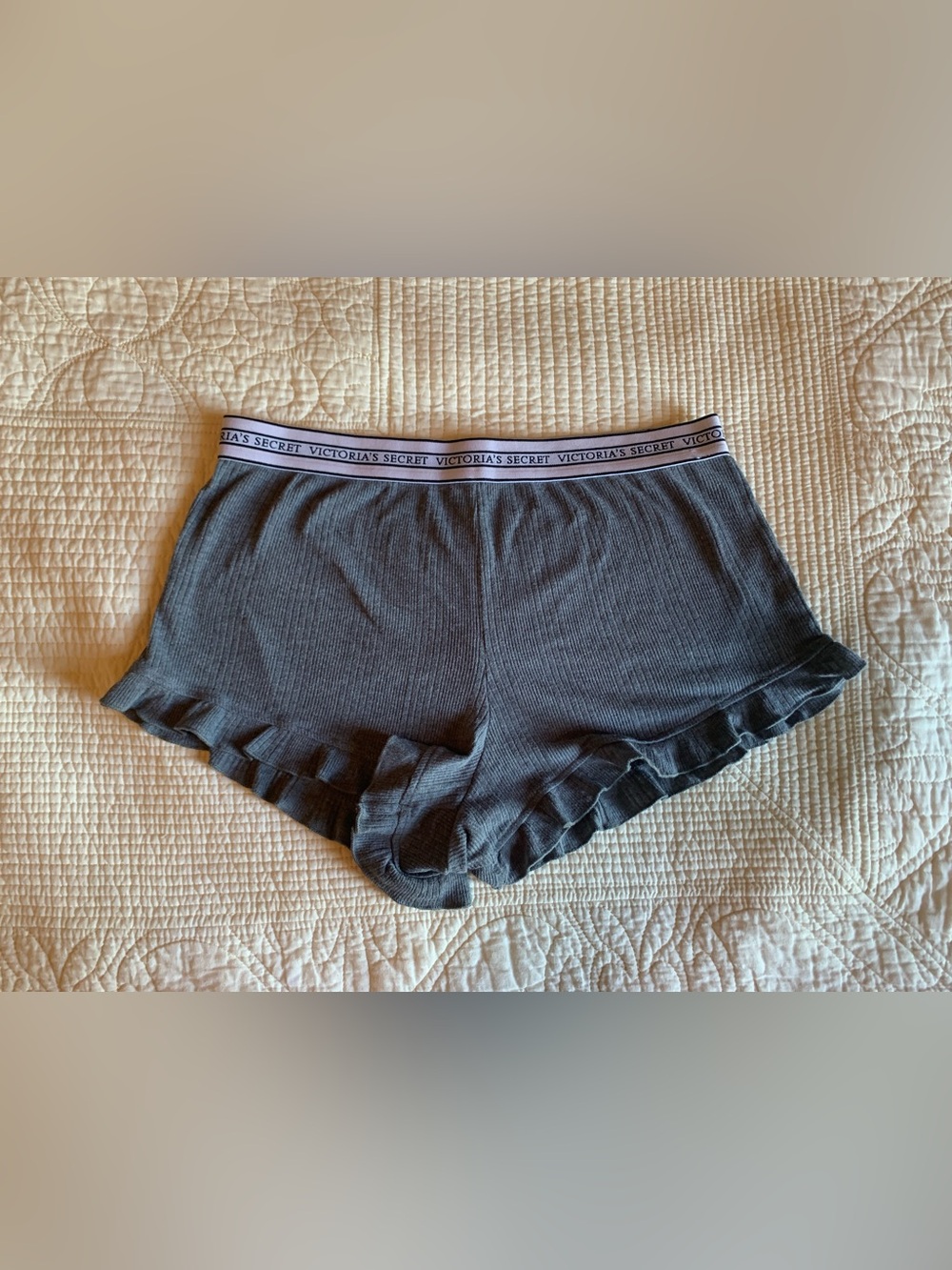 Victoria's Secret Ribbed Flouncy Pajama Shorts